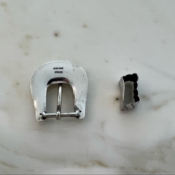 FALCONHEAD HANDMADE STERLING SILVER DIAMOND BUCKLE - Picture 12 of 16